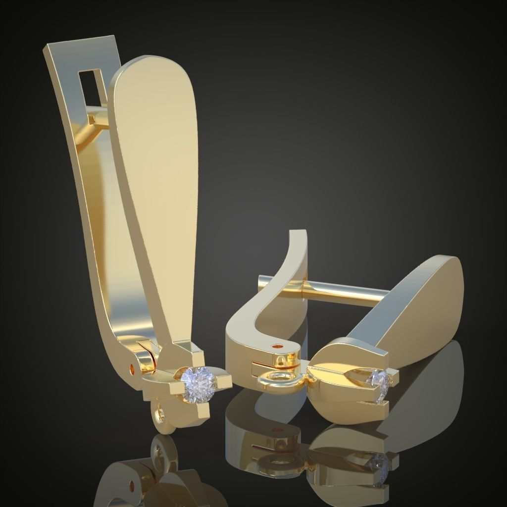 Earring 3D model 3D printable model 0127-20ol26 Free 3D print model_15