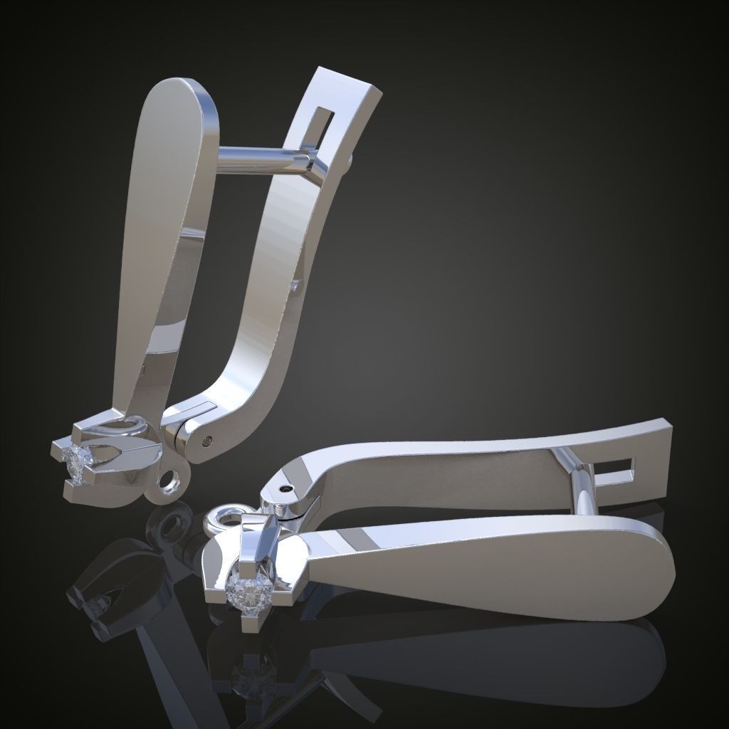 Earring 3D model 3D printable model 0127-20ol26 Free 3D print model_1