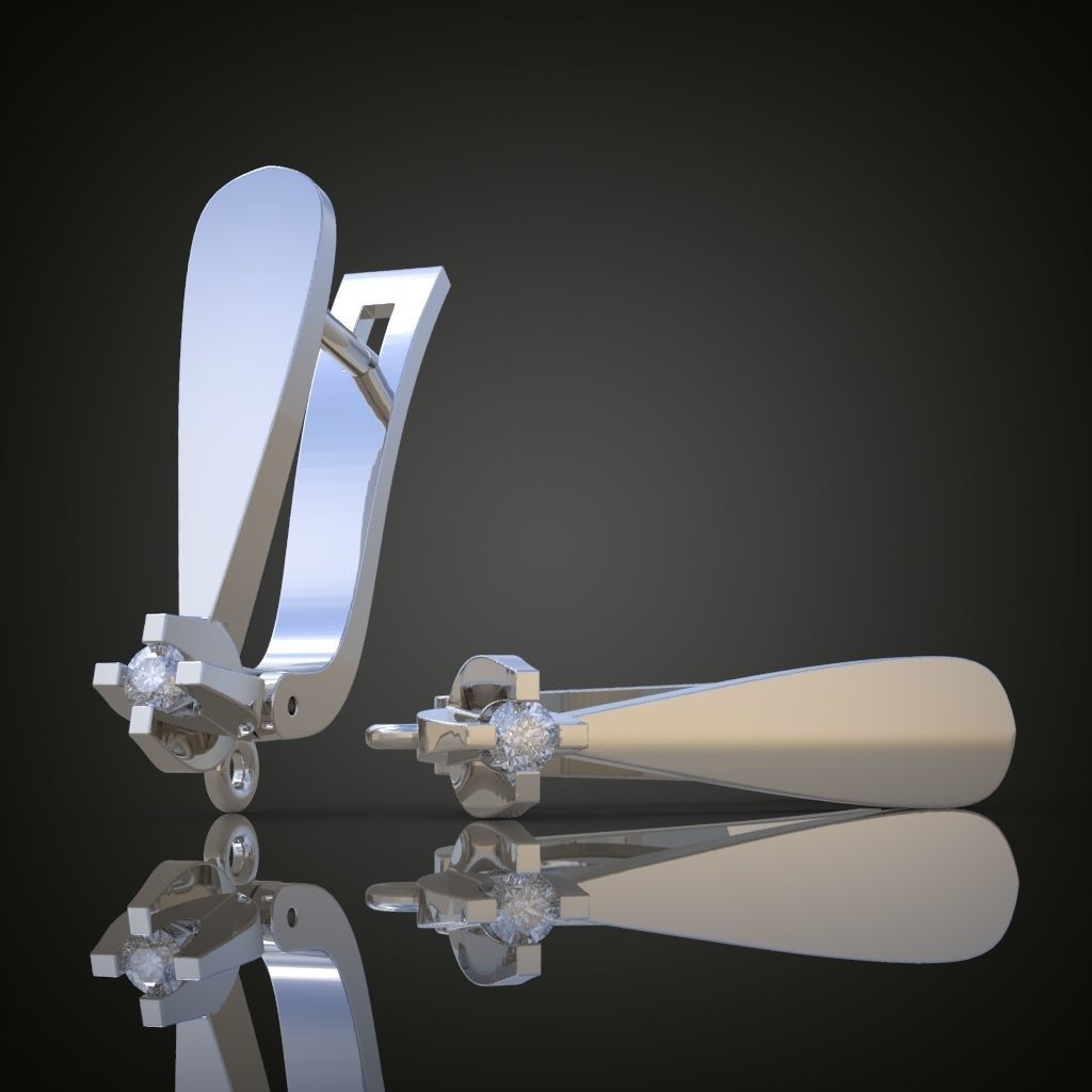 Earring 3D model 3D printable model 0127-20ol26 Free 3D print model_5