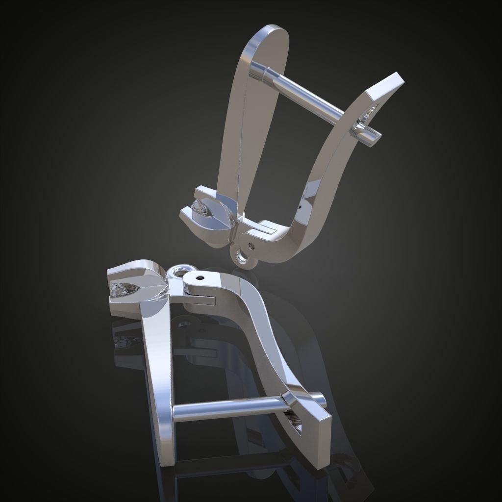 Earring 3D model 3D printable model 0127-20ol26 Free 3D print model_10