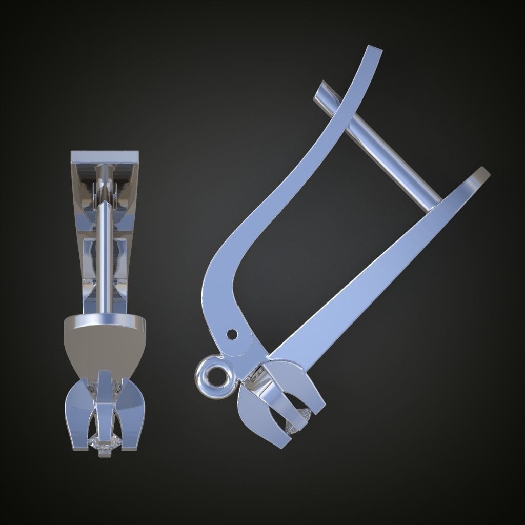 Earring 3D model 3D printable model 0127-20ol26 Free 3D print model_13