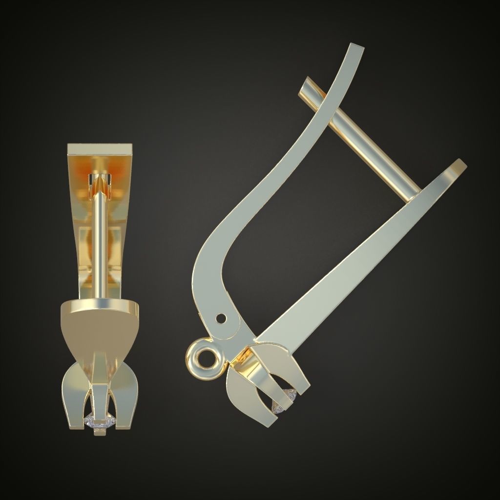 Earring 3D model 3D printable model 0127-20ol26 Free 3D print model_12