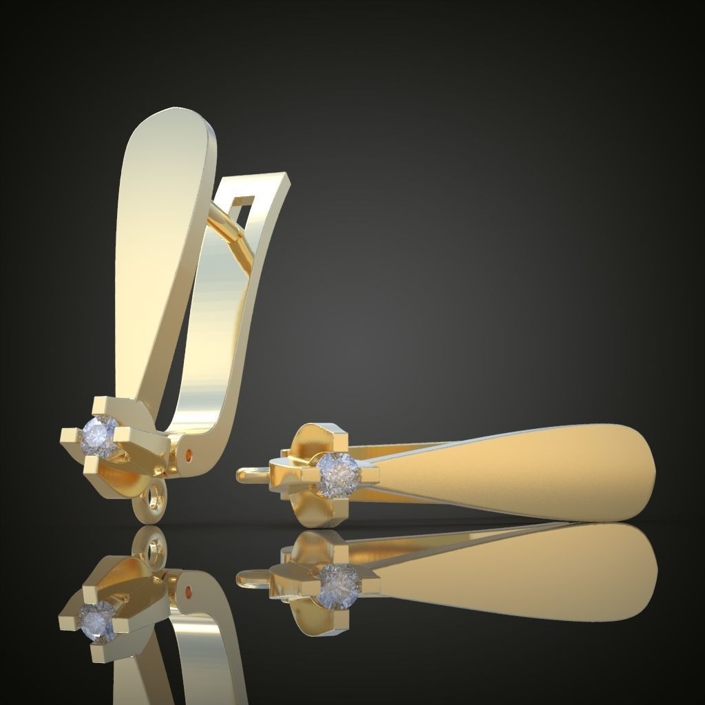 Earring 3D model 3D printable model 0127-20ol26 Free 3D print model_4