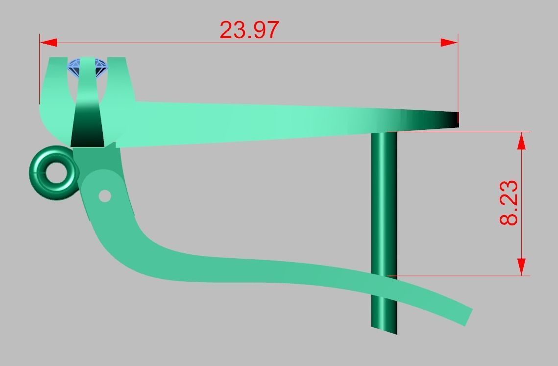 Earring 3D model 3D printable model 0127-20ol26 Free 3D print model_16