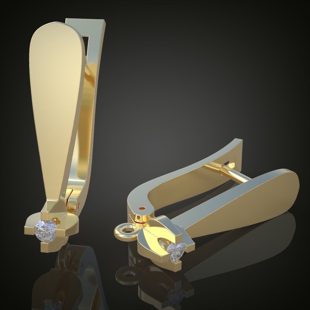 Earring 3D model 3D printable model 0127-20ol26 Free 3D print model_2