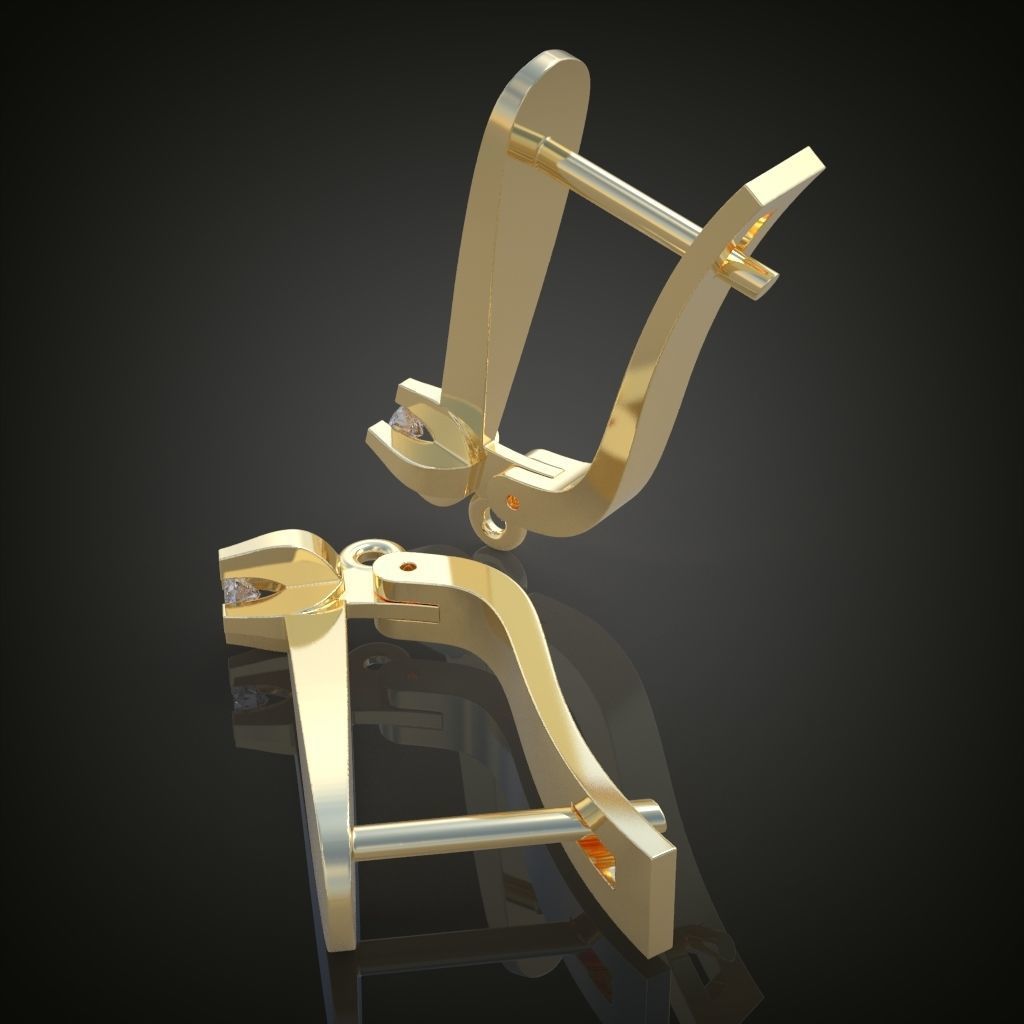 Earring 3D model 3D printable model 0127-20ol26 Free 3D print model_11