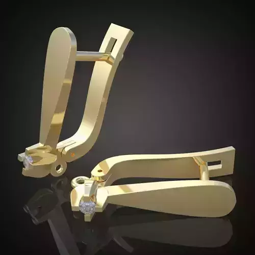 Earring 3D model 3D printable model 0127-20ol26 Free 3D print model