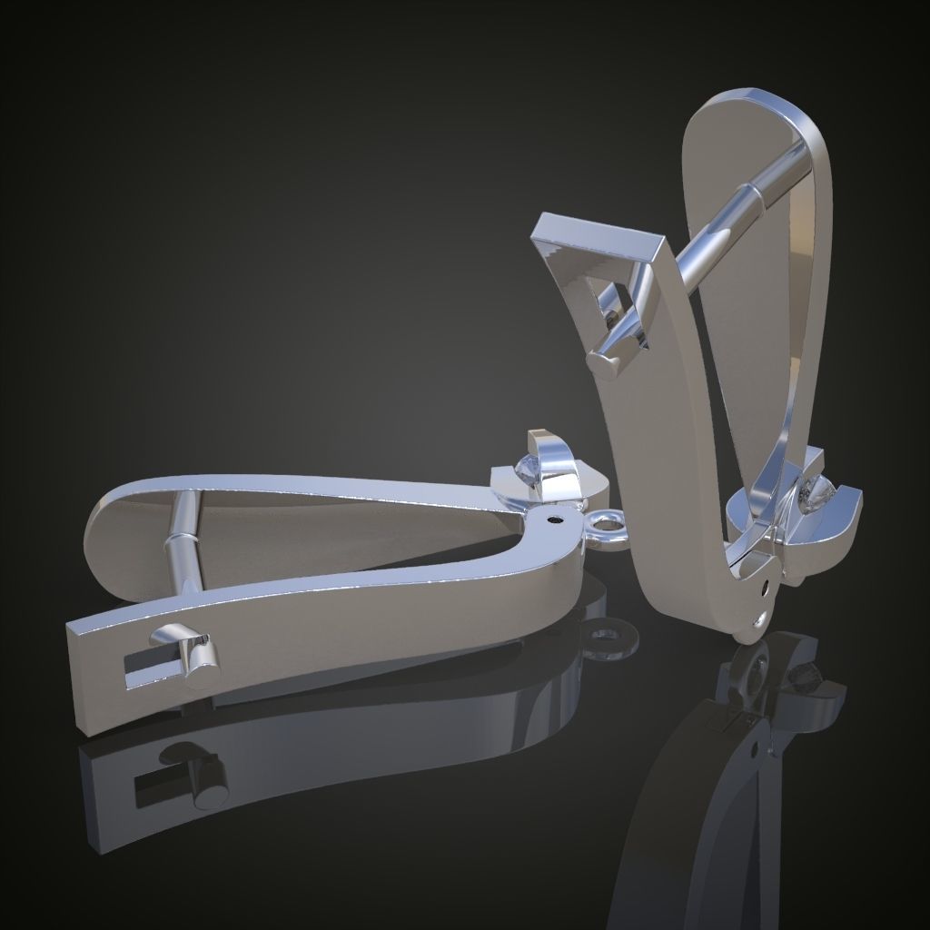 Earring 3D model 3D printable model 0127-20ol26 Free 3D print model_6