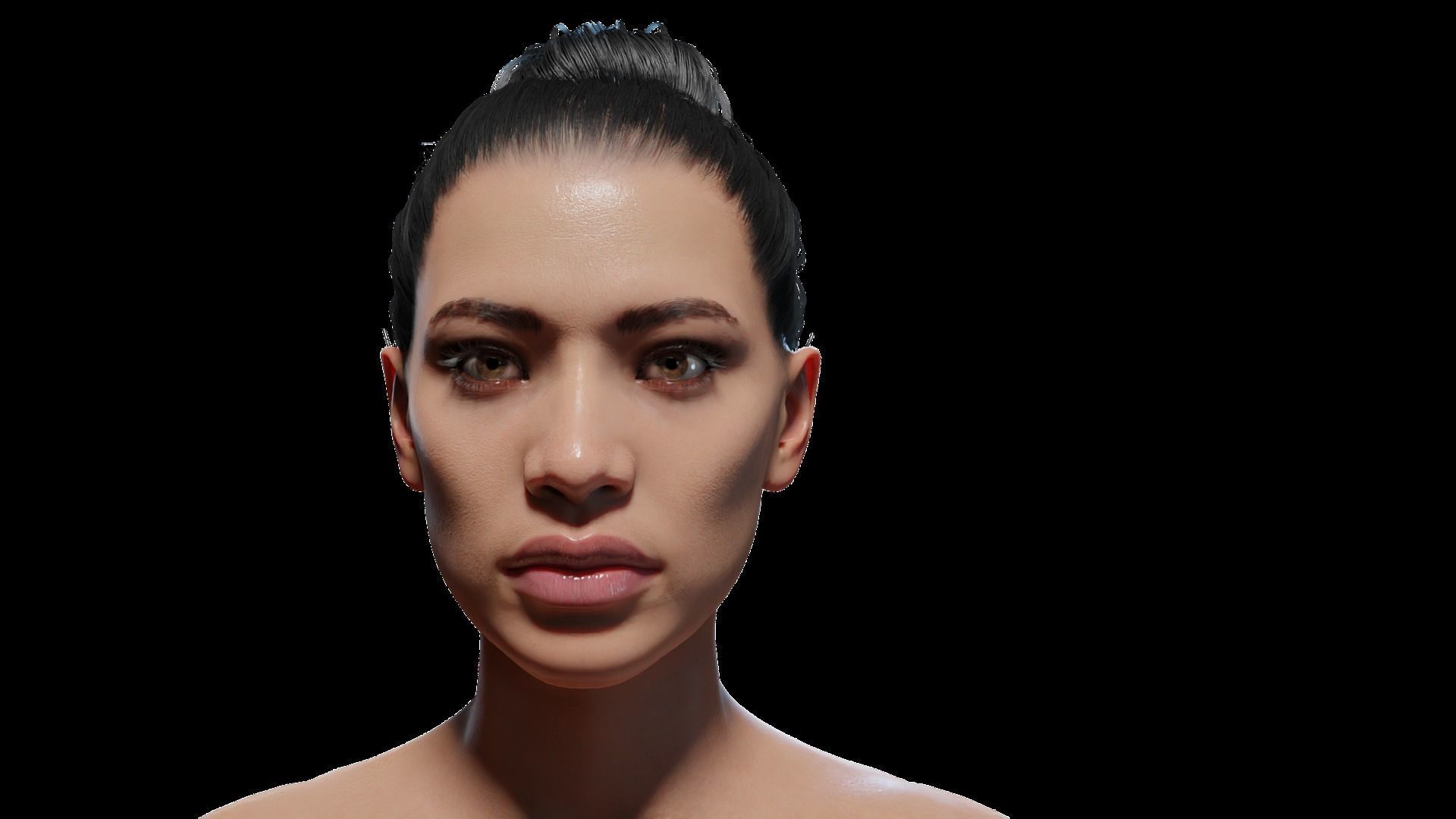 Photorealistic Human - Kim Rigged 3d Model for Blender 3D model_3