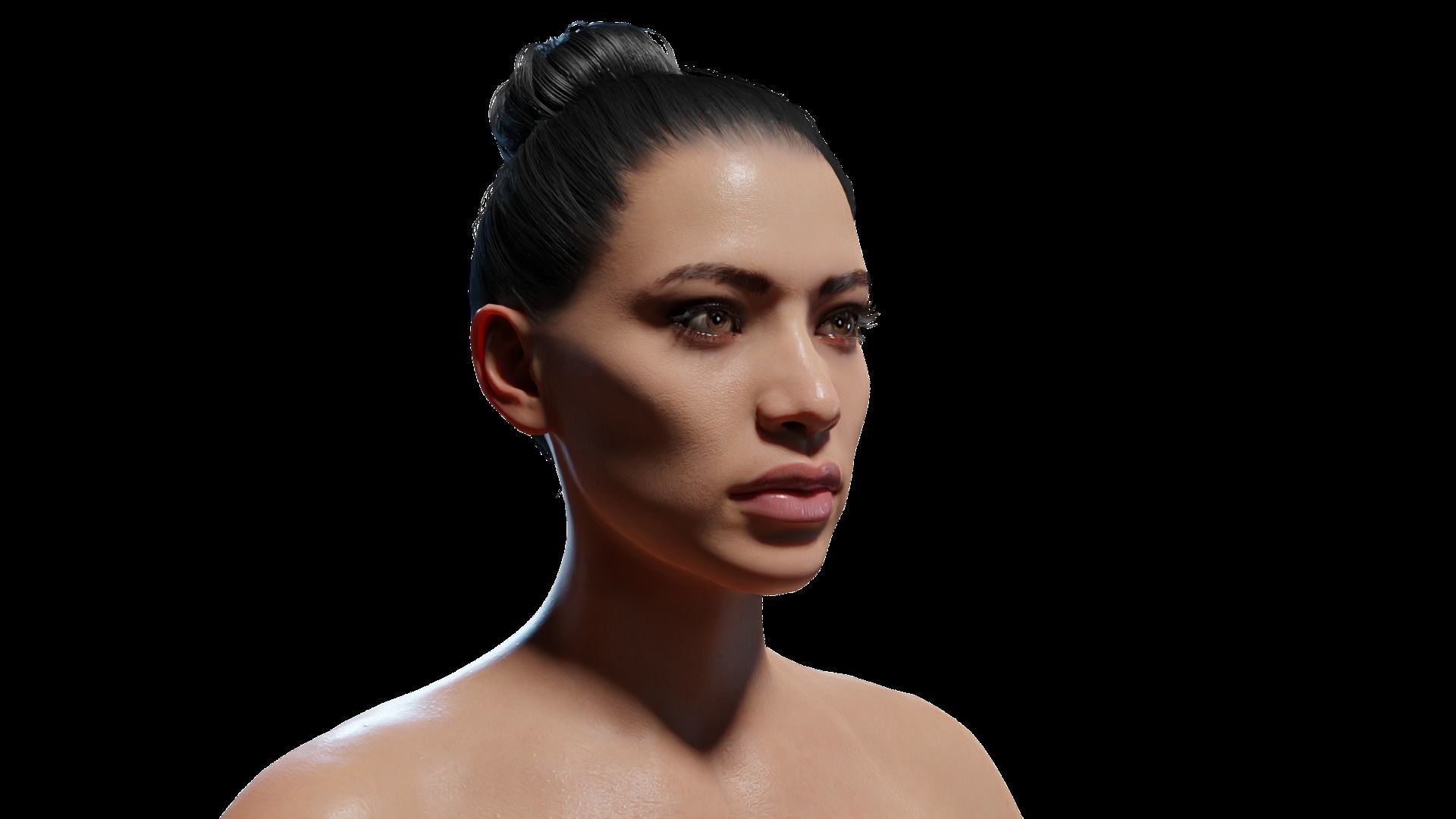 Photorealistic Human - Kim Rigged 3d Model for Blender 3D model_8
