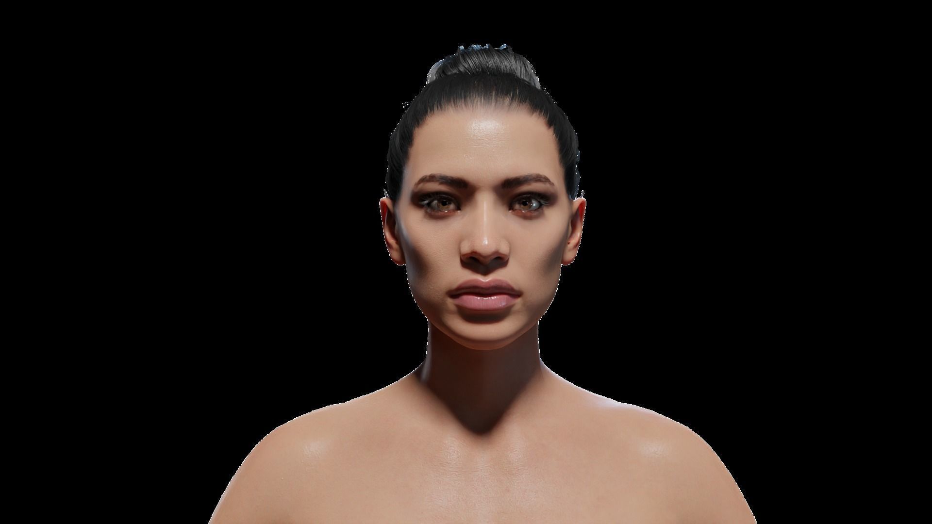 Photorealistic Human - Kim Rigged 3d Model for Blender 3D model_4