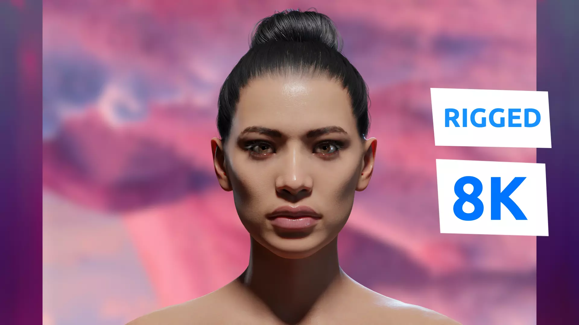 Photorealistic Human - Kim Rigged 3d Model for Blender 3D model_0