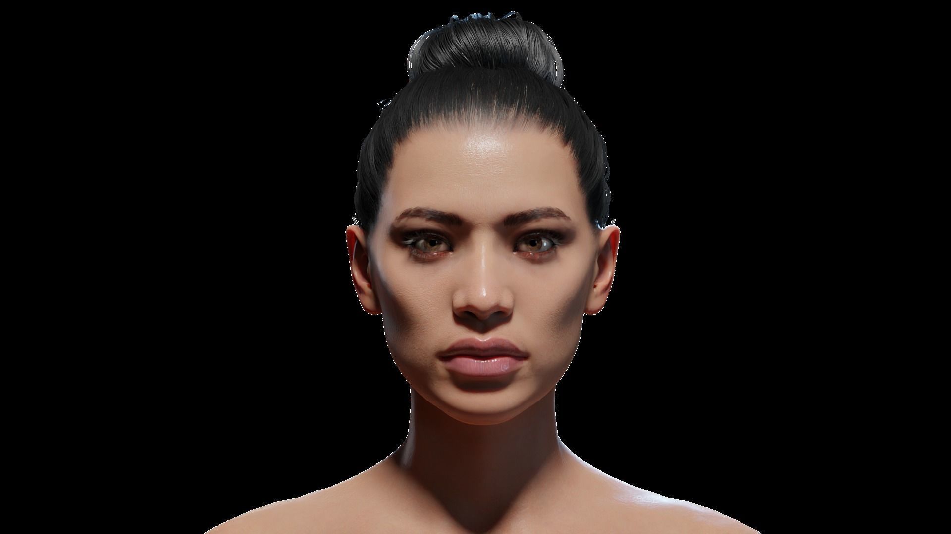 Photorealistic Human - Kim Rigged 3d Model for Blender 3D model_1