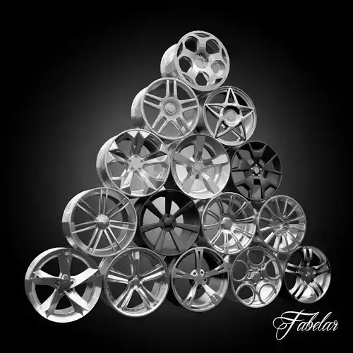 Car rims collection 1 3D model