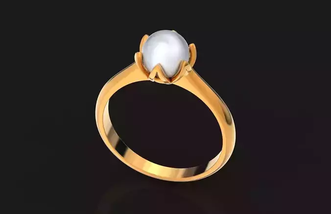  pearl ring Pandora Cultured Elegance 539 3D print model