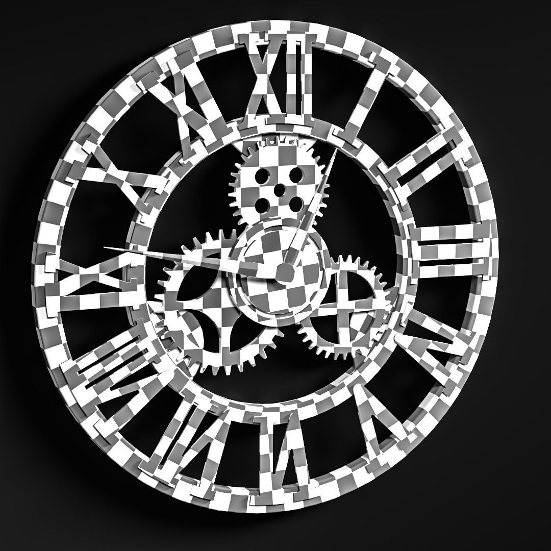 steampunk wall clocks 3D Model Collection_6