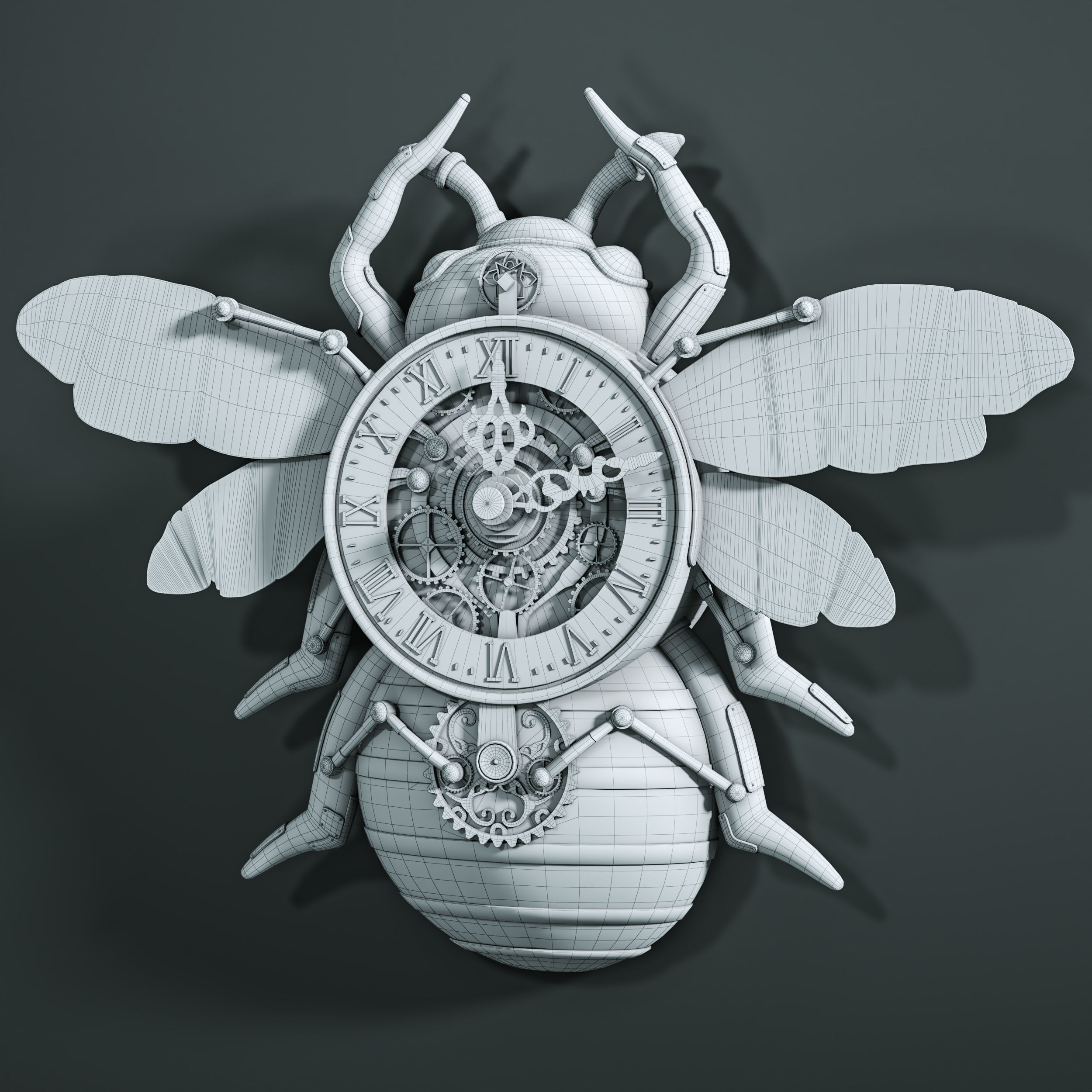 steampunk wall clocks 3D Model Collection_2