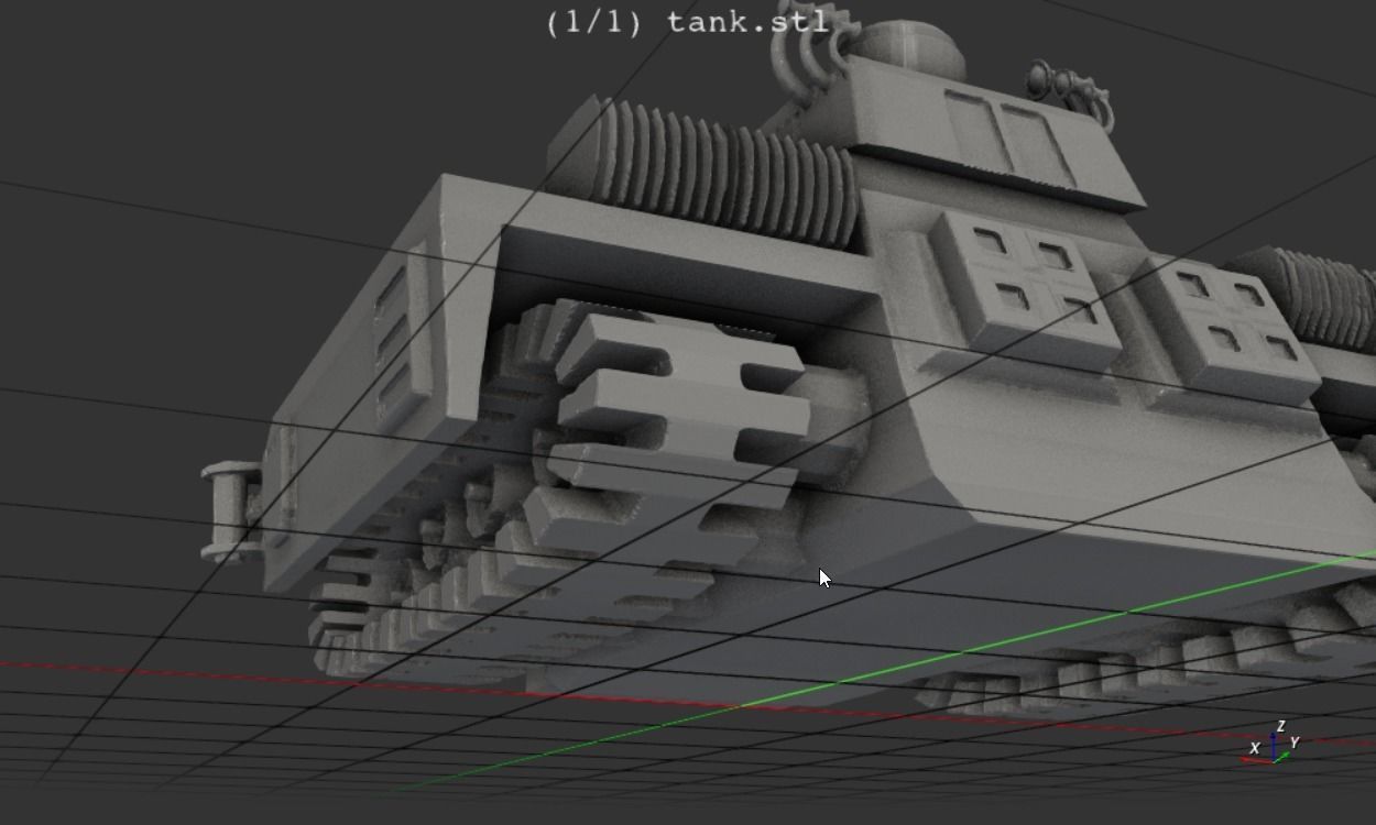 sci fi electronic tank 3D model 3D printable | CGTrader