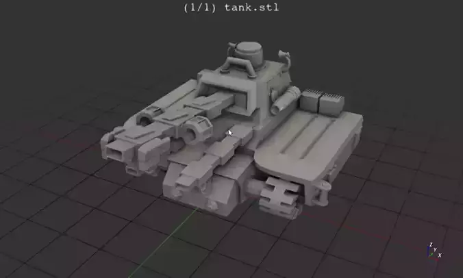 sci fi electronic tank 3D print model