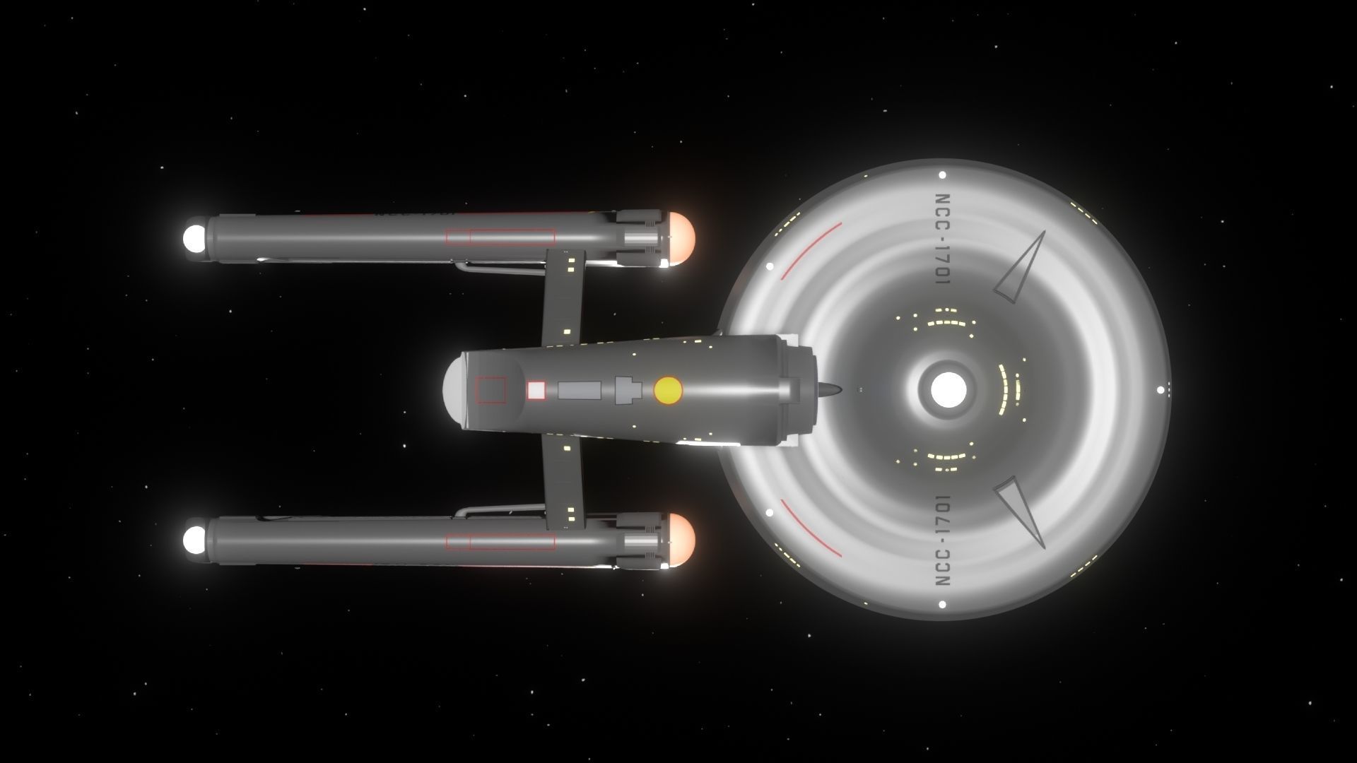 Modified USS Enterprise from the Original Television Series 3D model_2