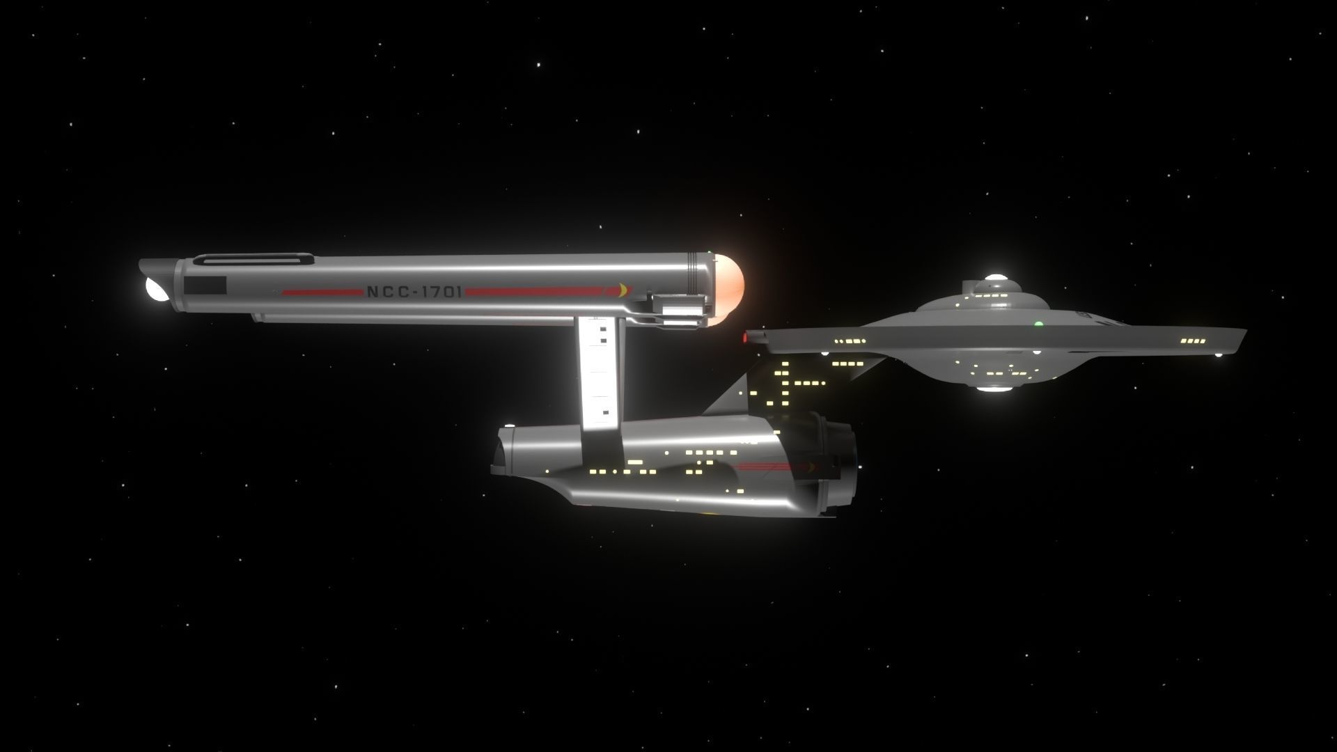 Modified USS Enterprise from the Original Television Series 3D model_11