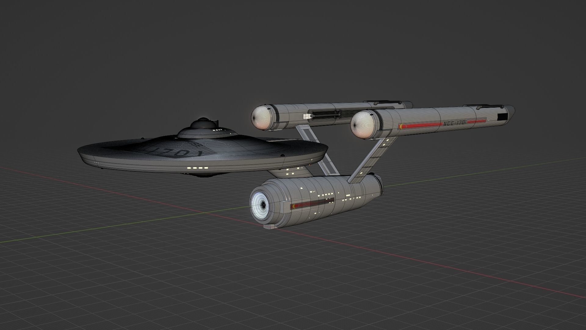 Modified USS Enterprise from the Original Television Series 3D model_8