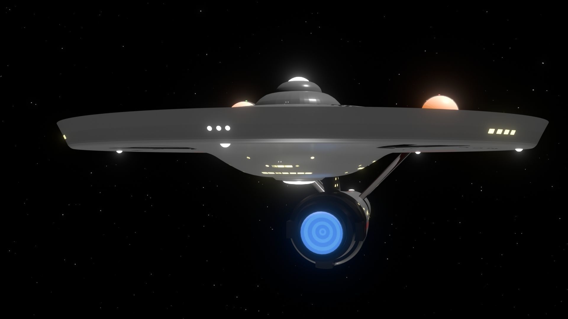 Modified USS Enterprise from the Original Television Series 3D model_3
