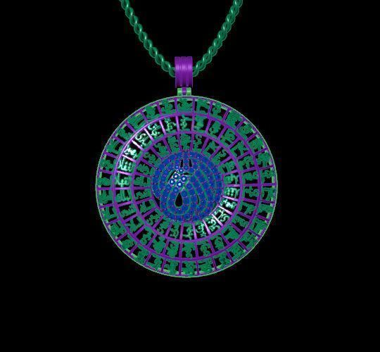 ALLAH Names Pendant 3D print model_2