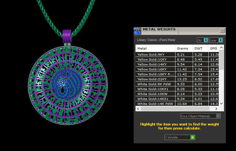 ALLAH Names Pendant 3D print model_4