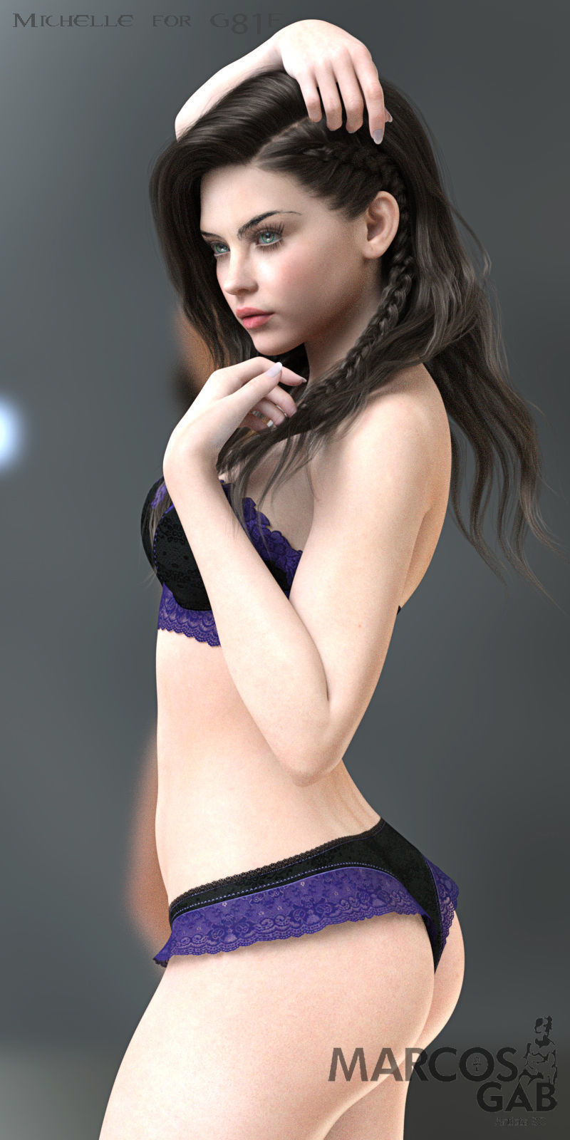 MGAB Michelle for Genesis 81 Female 3D model_8