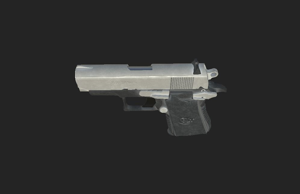 Modern Pistol 5 Low-poly 3D model_11