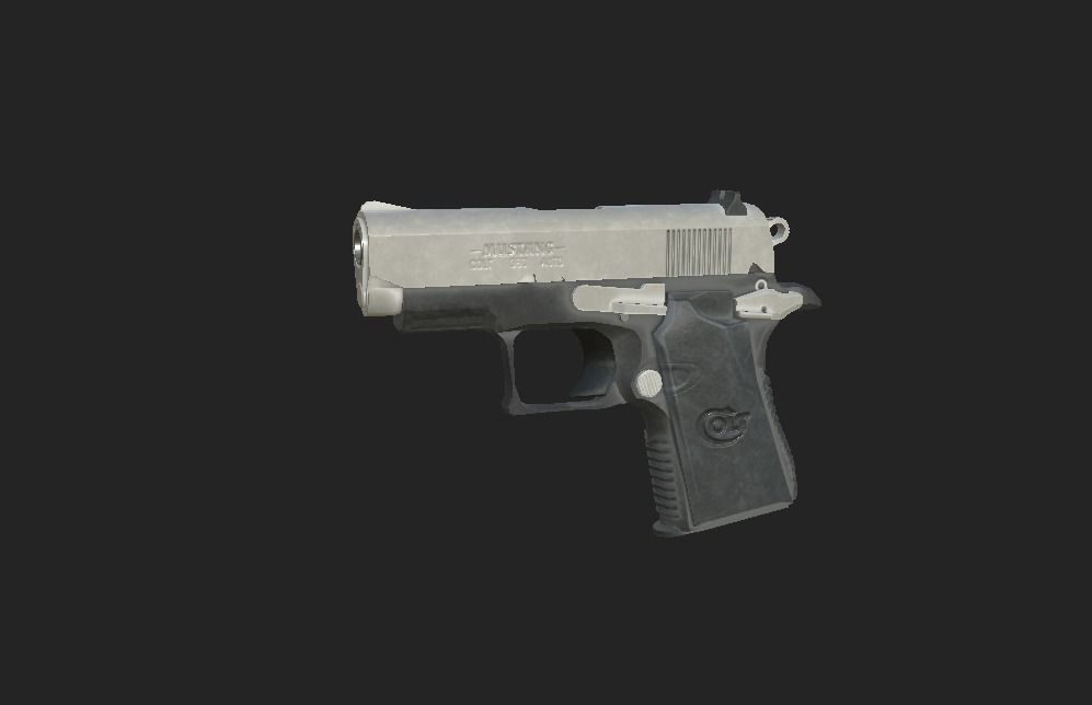 Modern Pistol 5 Low-poly 3D model_6