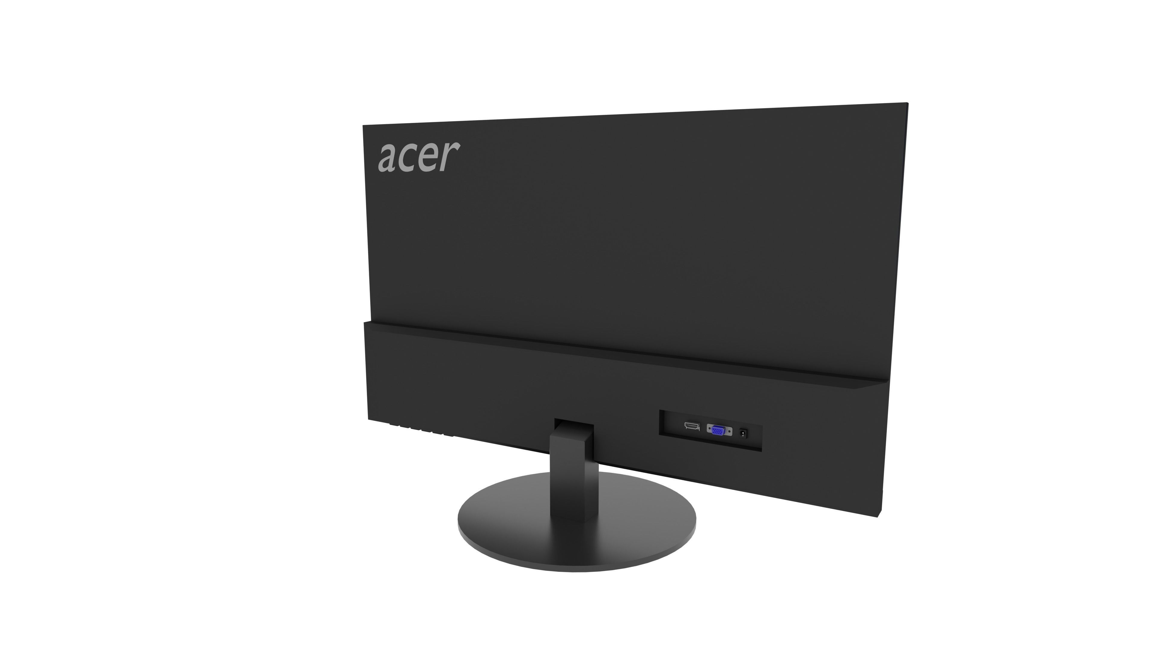Acer SB230 Monitor Low-poly 3D model_5