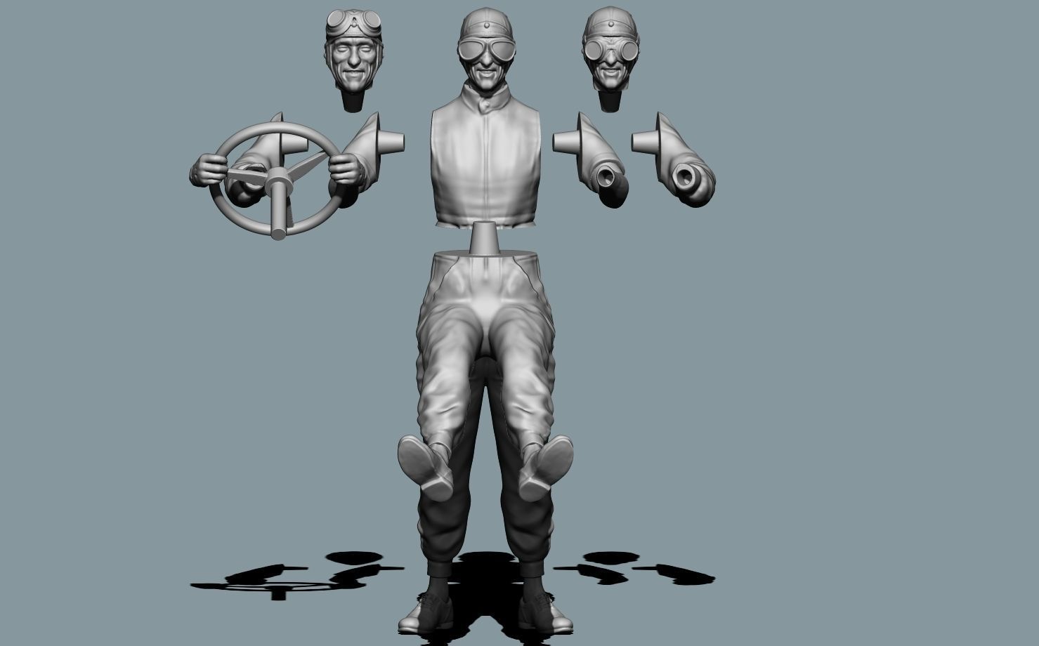 Tazio Nuvolari Driver 3D print model_2