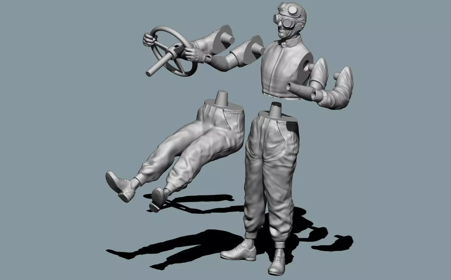 Tazio Nuvolari Driver 3D print model_0