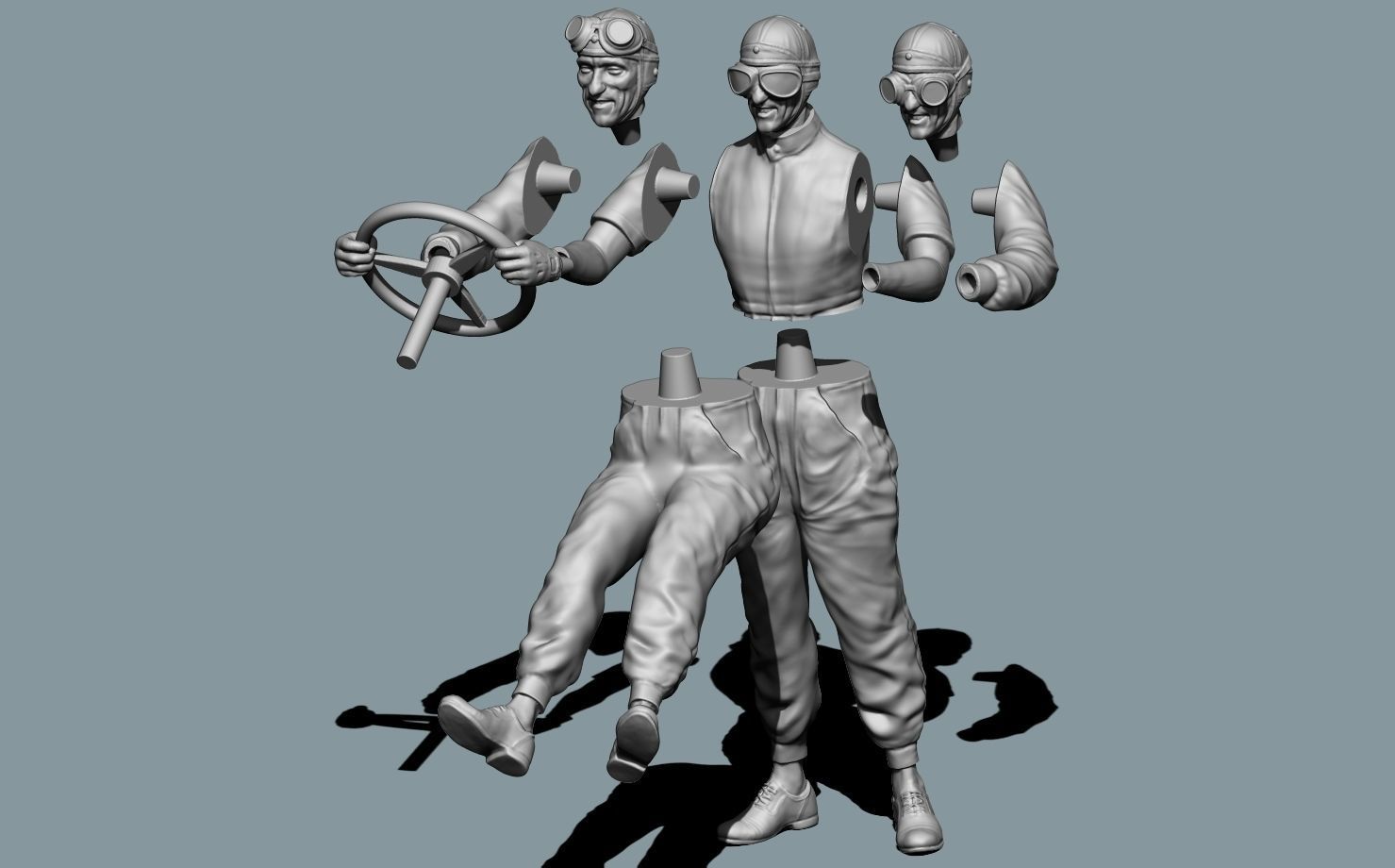 Tazio Nuvolari Driver 3D print model_3