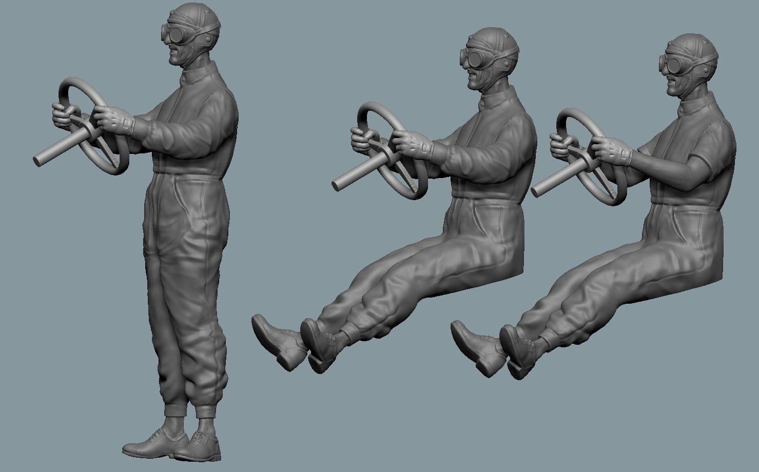 Tazio Nuvolari Driver 3D print model_1