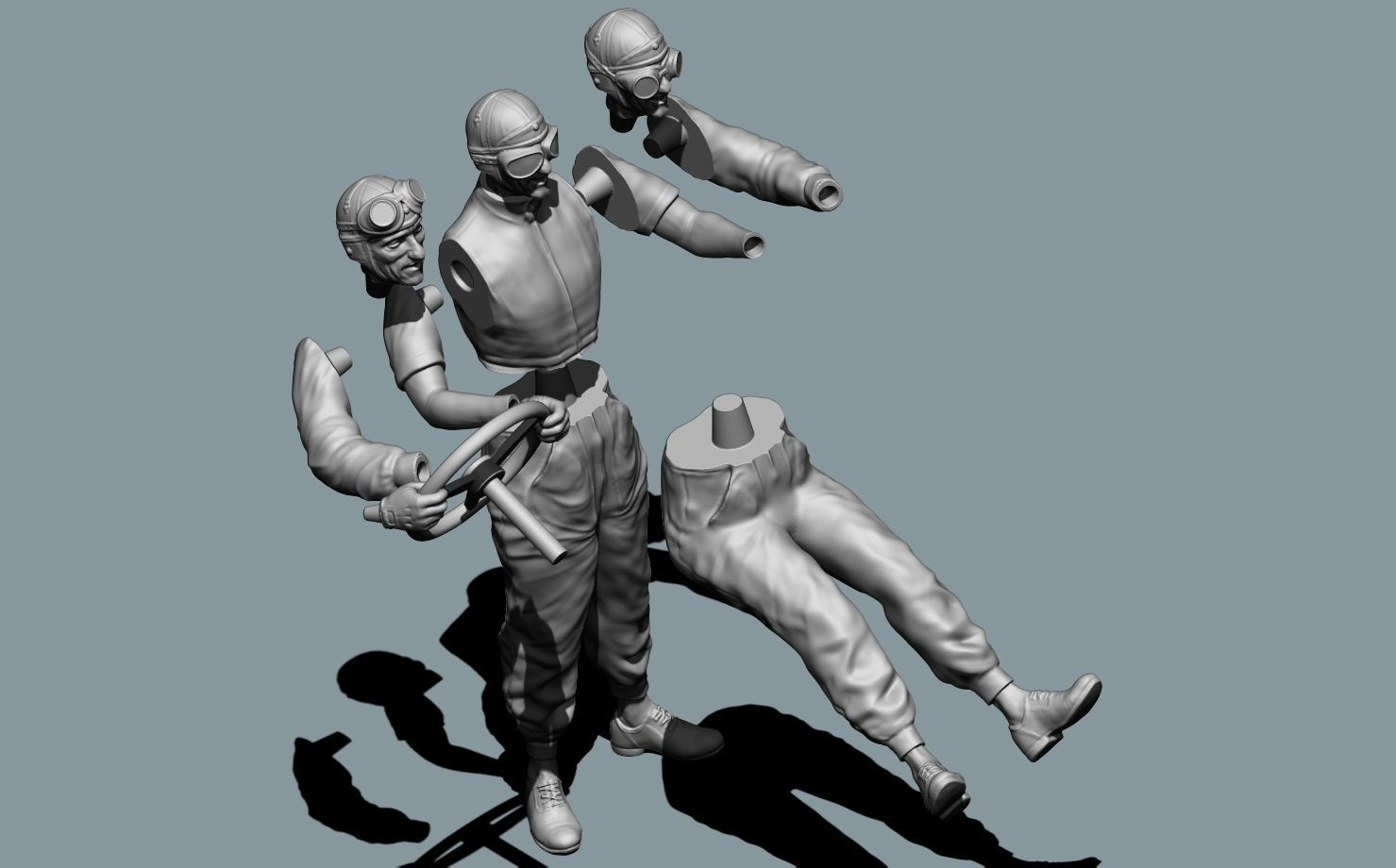 Tazio Nuvolari Driver 3D print model_9