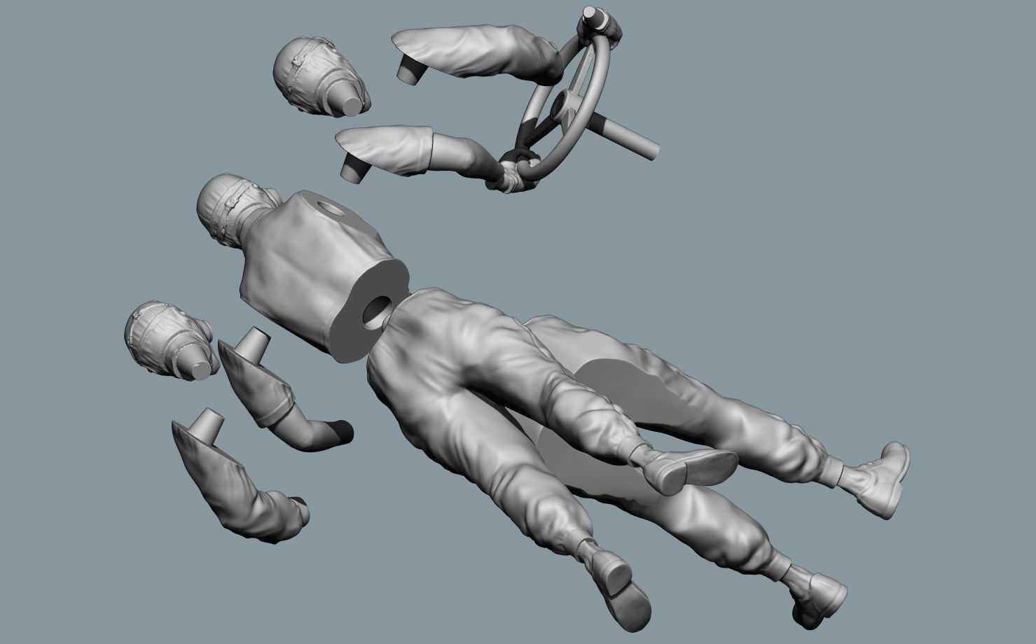 Tazio Nuvolari Driver 3D print model_11