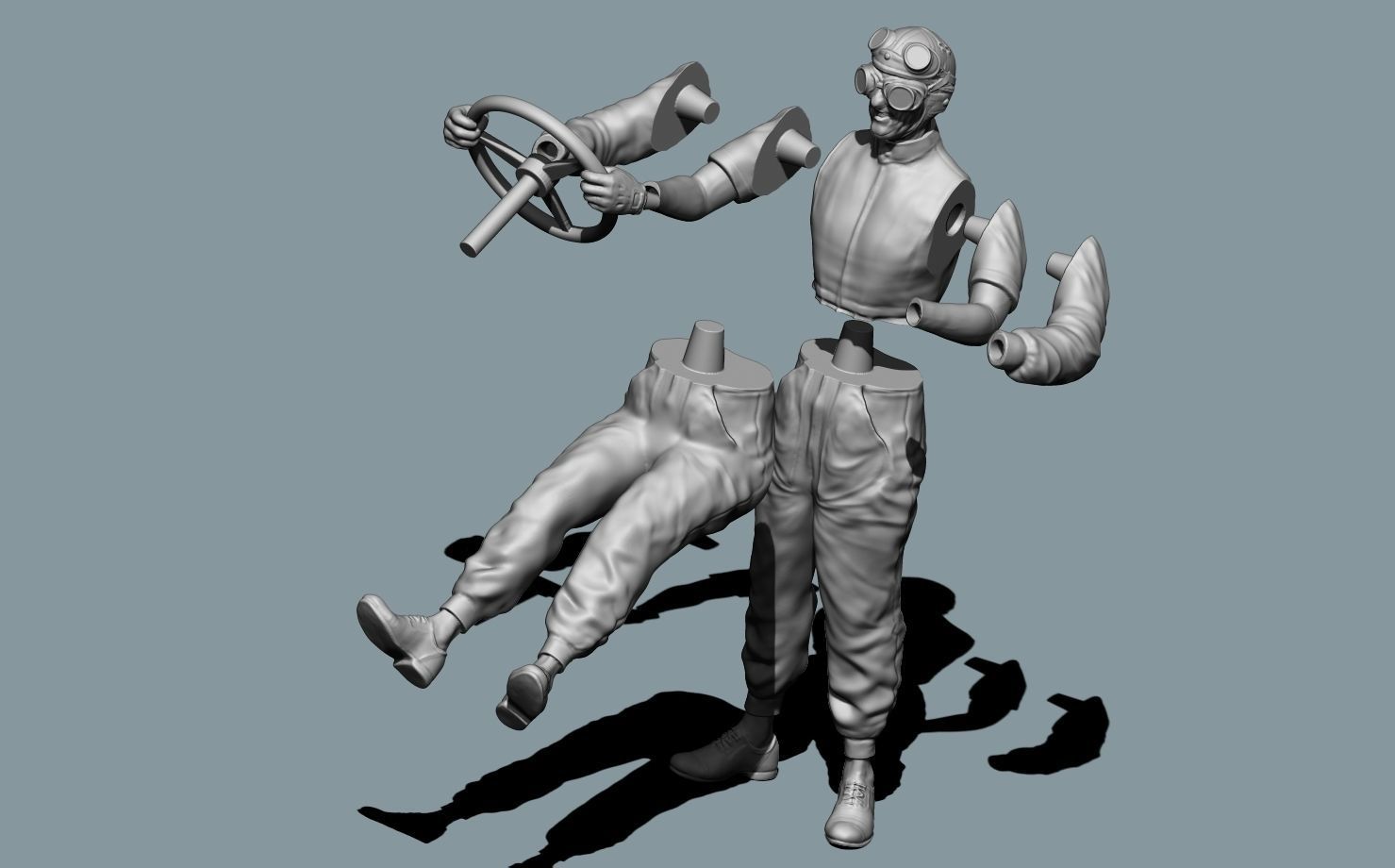 Tazio Nuvolari Driver 3D print model_15