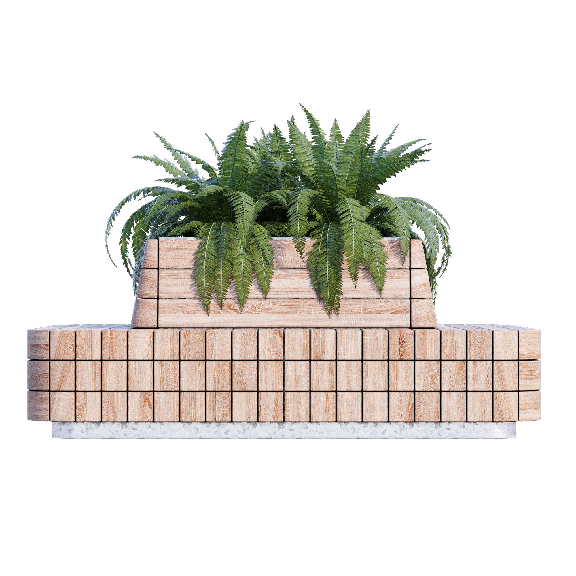 Modulo green three 3D model_1