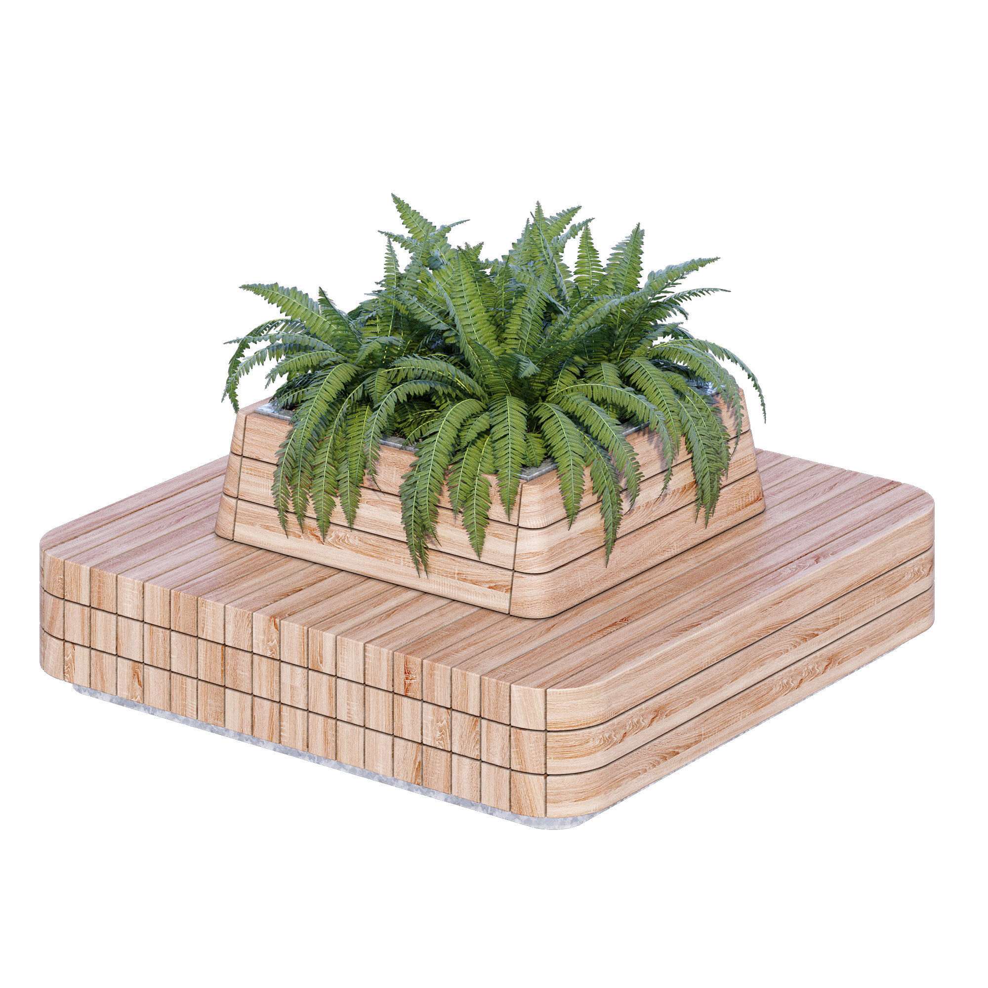 Modulo green three 3D model_2