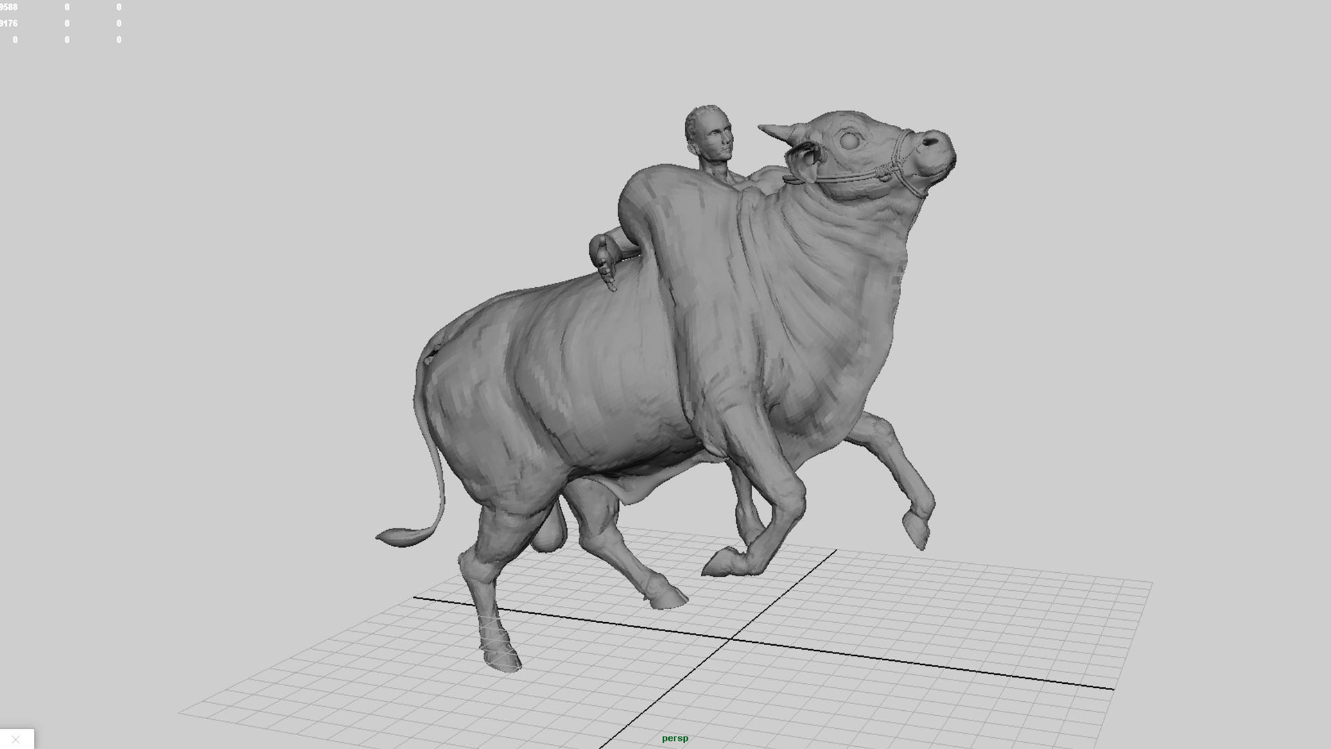 bull sculpture 3D model_2
