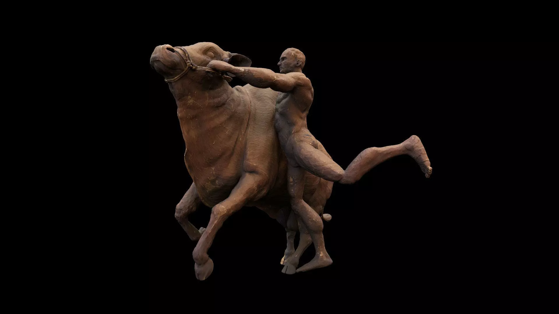 bull sculpture 3D model_0