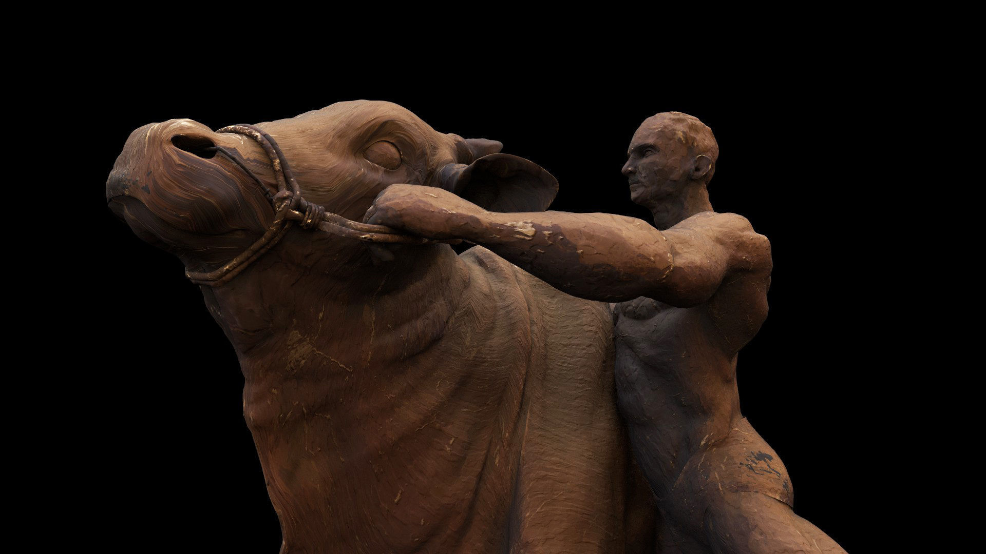 bull sculpture 3D model_8