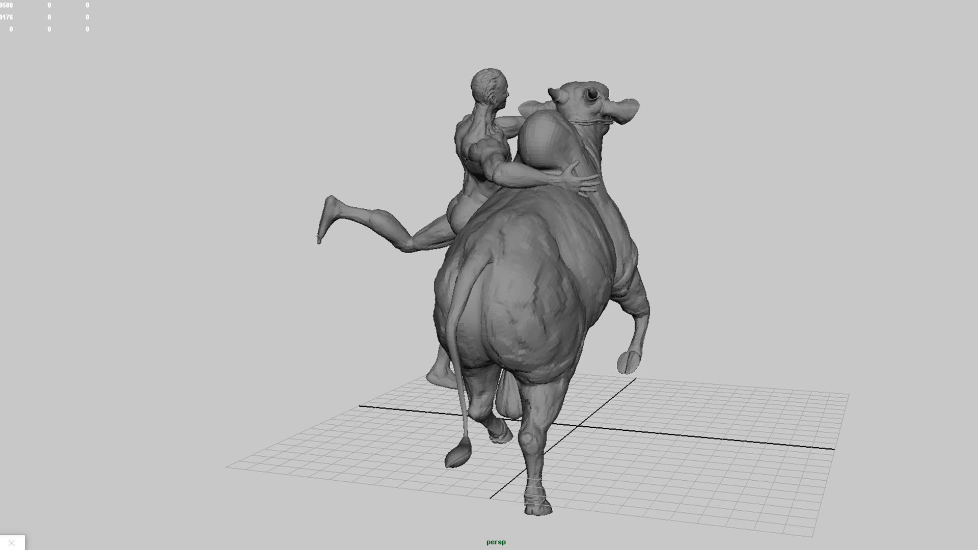 bull sculpture 3D model_3