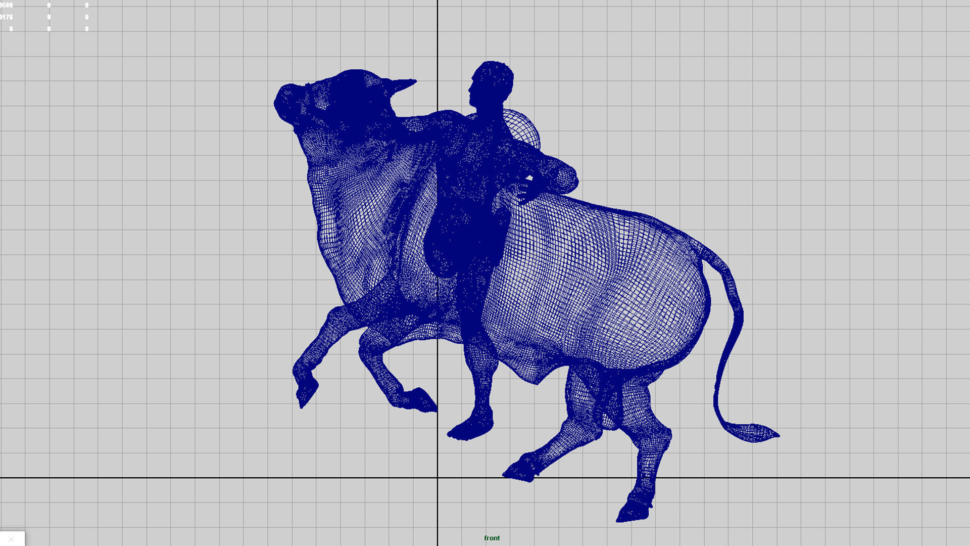 bull sculpture 3D model_5