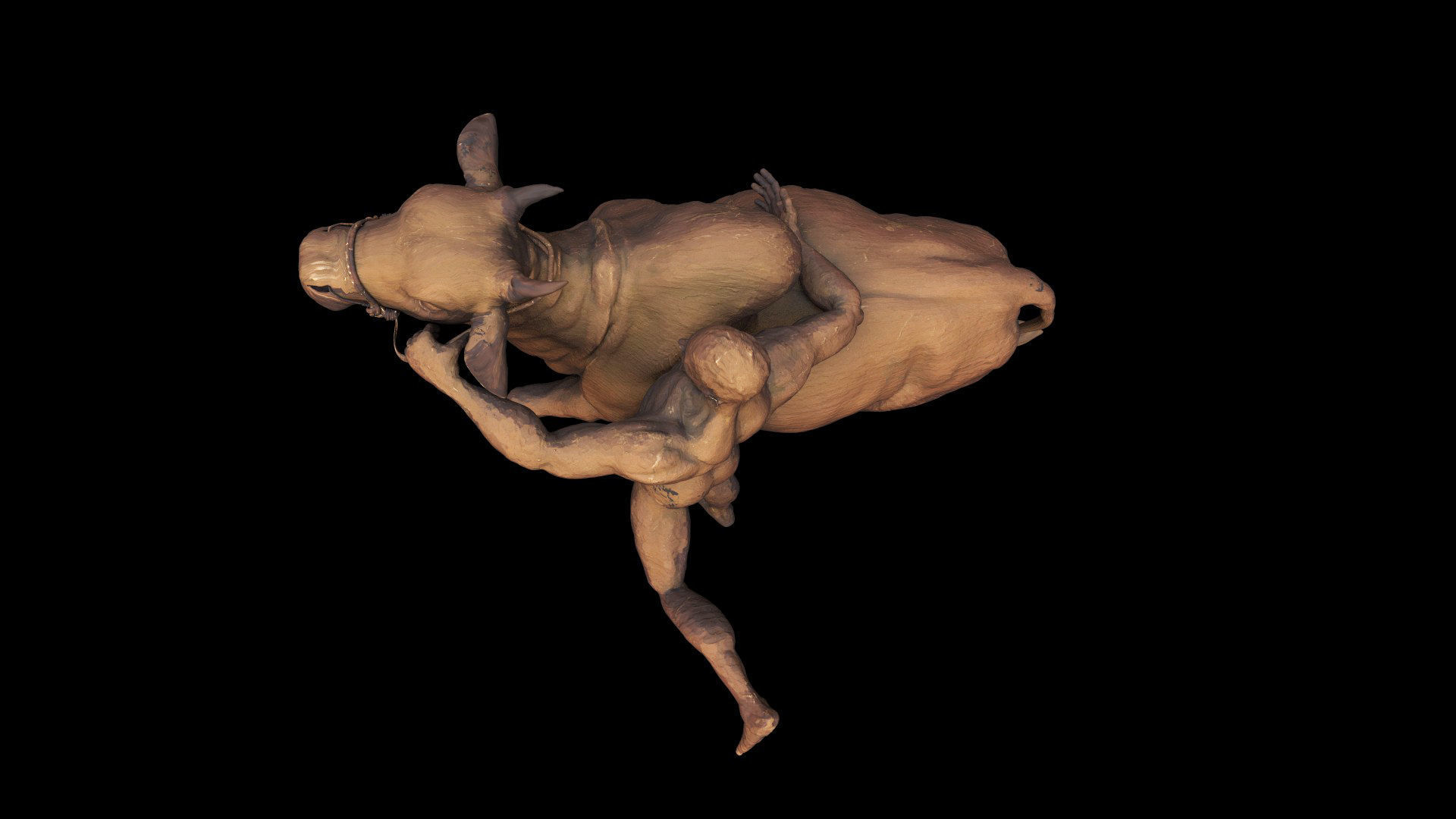 bull sculpture 3D model_14