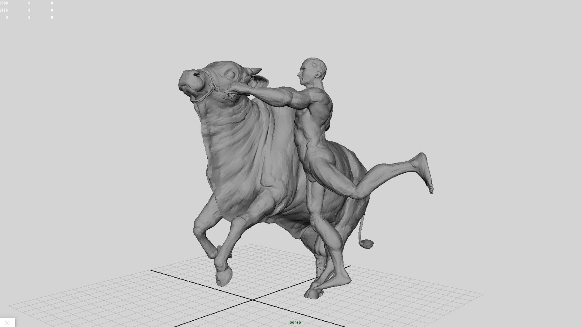 bull sculpture 3D model_15