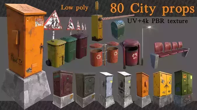City Props Low Poly vol 1